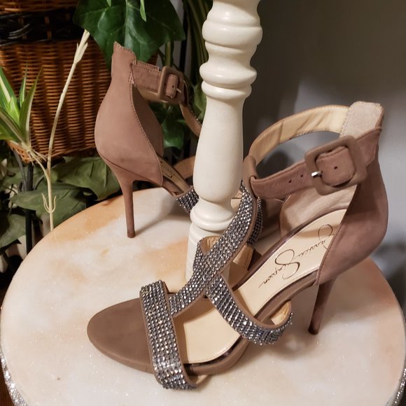 Jessica Simpson Barrera Jeweled T-Strap Sandals - Picture 9 of 11